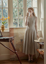 Countryside Gingham Seersucker Sleeveless Ballet Dress