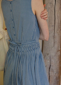 Garden Rhythm Smocked Waist Sleeveless Dress(2COLOR)