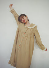 Honey Dot Lace Collar Cotton Nightdress