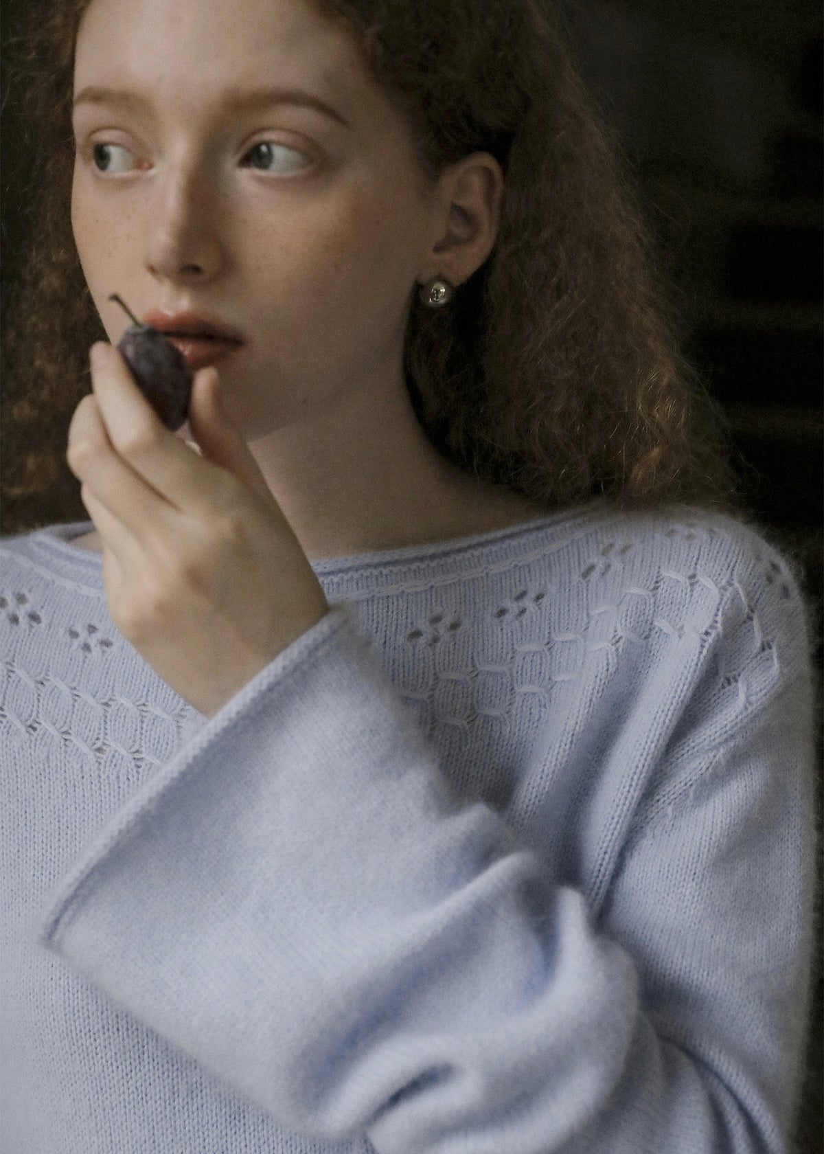 Soft Reverie Eyelet Knit Sweater(2COLOR)