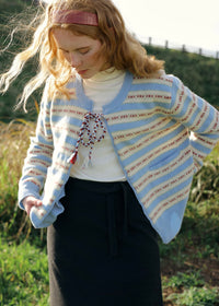 Sea Breeze Ribbon Stripe Cardigan