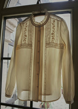 Ivory Lace Garden Embroidered Blouse