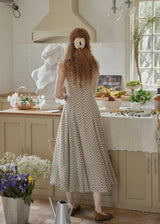 Countryside Gingham Seersucker Sleeveless Ballet Dress