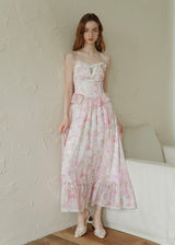 Blush Whispers Dress | Romantic Pink Floral Vintage Dress