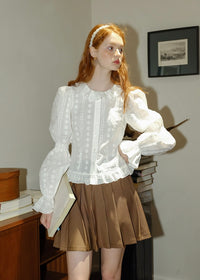 Sweet Petal Puff oft Vintage Feminine Blouse