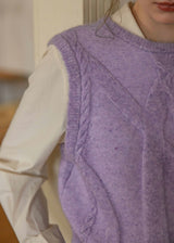 Morning Lilac Wool Knit Vest