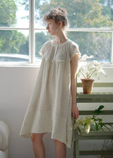 Quiet Daylight Cotton Gauze Nightdress Soft Floral Loose Lounge Dress