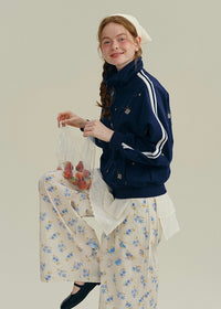 Little Blossom Vintage Zip Track Jacket