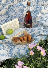 Claire Bleu Vintage Floral Tablecloth & Picnic Throw