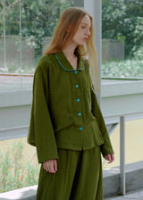 Moss Reverie Cotton Pajama Set