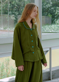Moss Reverie Cotton Pajama Set
