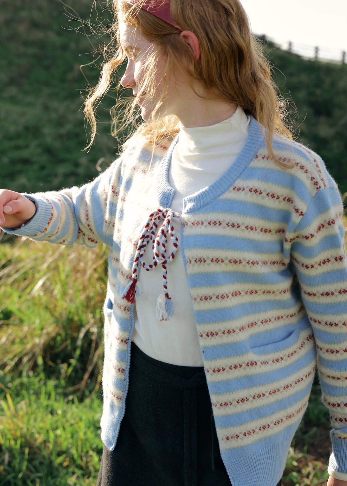 Sea Breeze Ribbon Stripe Cardigan