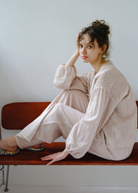 Rosy Meadow Double Gauze Cotton Pajama Set