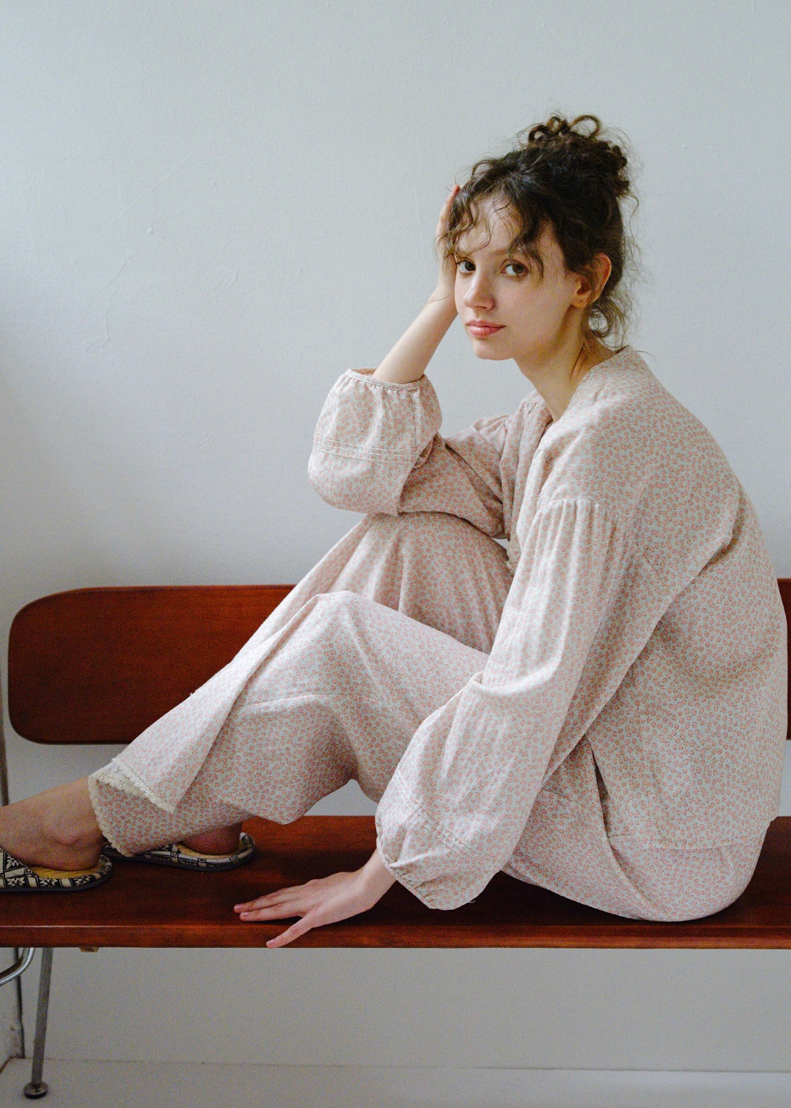 Rosy Meadow Double Gauze Cotton Pajama Set