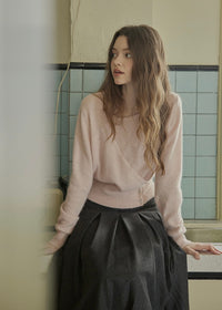 Romantic Wrap Button Knit Cardigan(2COLOR)