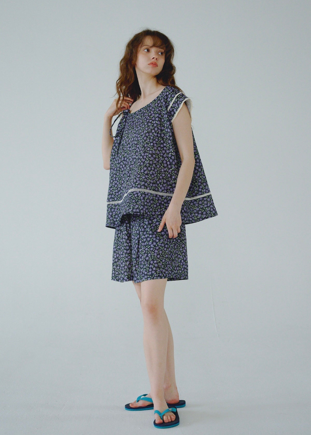 Violet Meadow Double Gauze Cotton Summer Loungewear