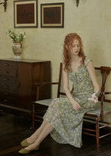 Morning Herb Garden Floral Ruffle Dress