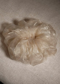 Moonlight Sheer Organza Hair Scrunchie Voluminous Vintage Bun