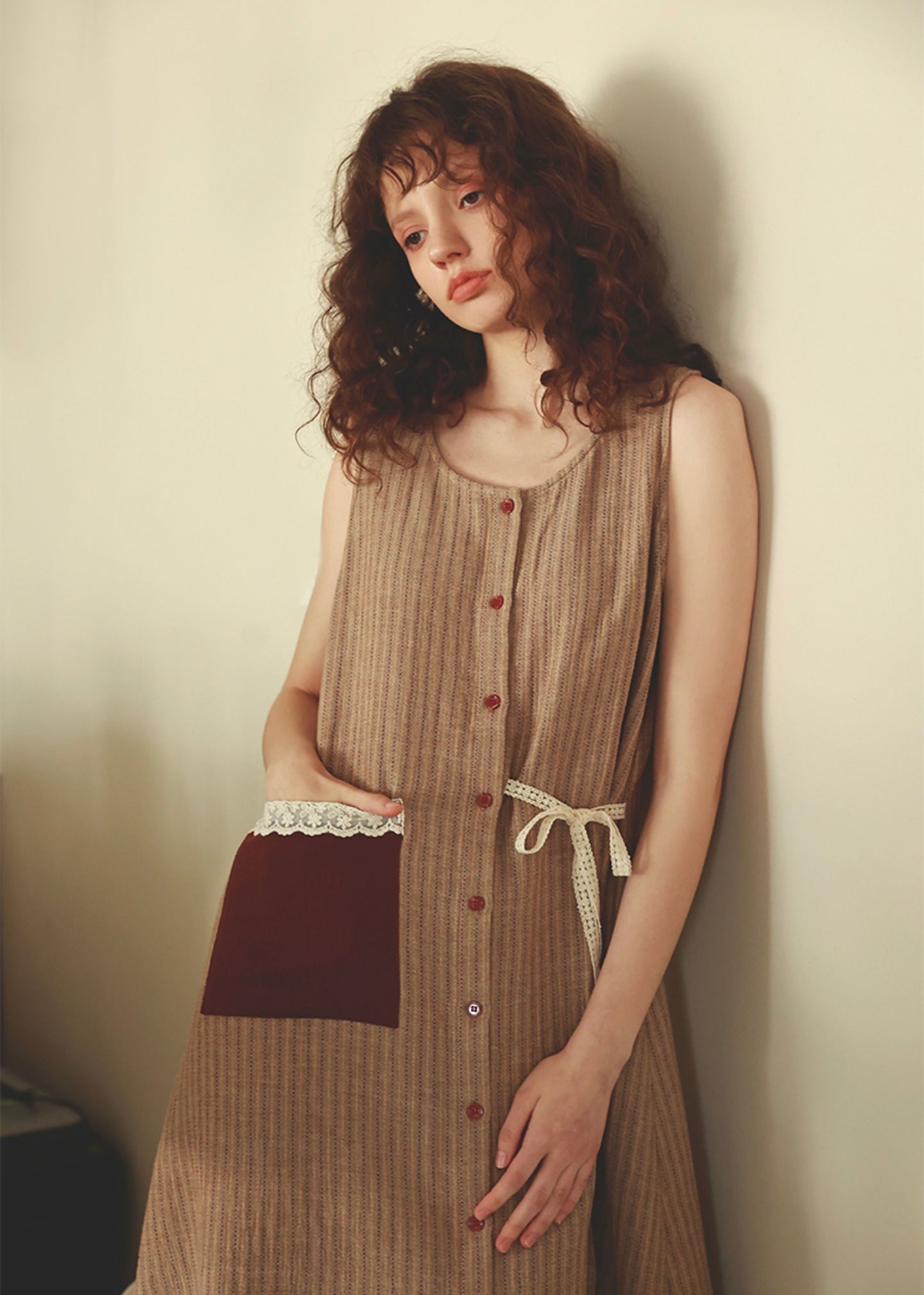 Rusty Cocoa Pocket Nightdress Sleepwear