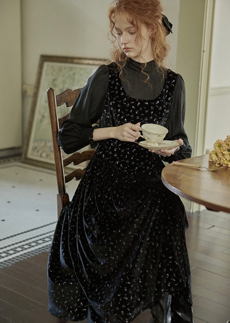 Nocturne Velvet Layered Dress