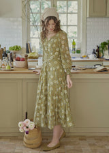 Orchard Afternoon Vintage Floral Dress