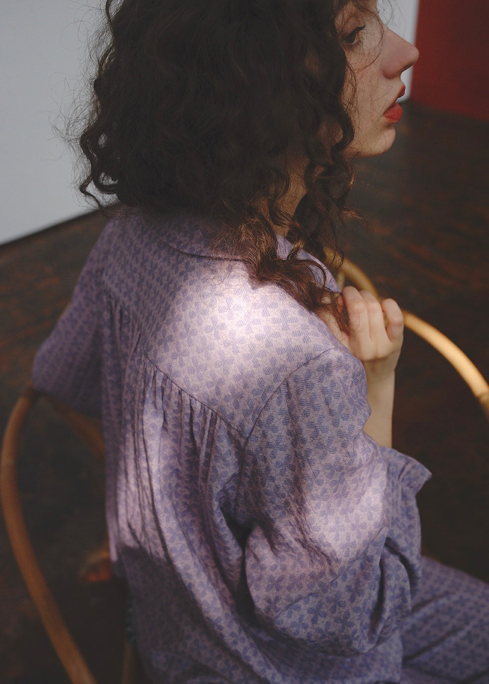 Lavender Clover Cotton Gauze long-sleeve Pajama Set