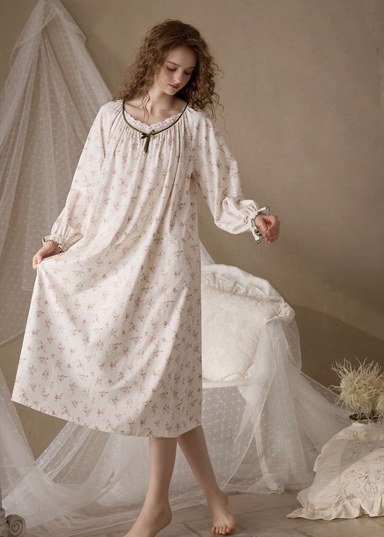 Roseveil Dream Nightgown Soft Vintage Floral Sleepwear