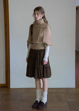 Old Memory Vintage Cable Wool Turtleneck Sweater