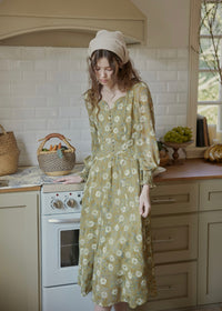 Orchard Afternoon Vintage Floral Dress