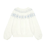 Snowfall Nordic Fair Isle Fuzzy Knit Sweater(2COLOR)