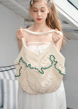 Ruffle Bloom Crochet Vintage Bag