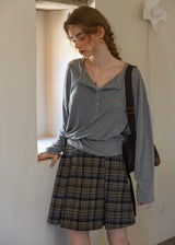 Soft Ease Henley Long Sleeve Pullover(3COLOR)