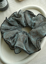 Evening Bloom Sheer Organza Scrunchie