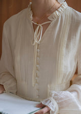 Daydream Romantic Vintage Tiered Long Sleeve Dress(2COLOR)