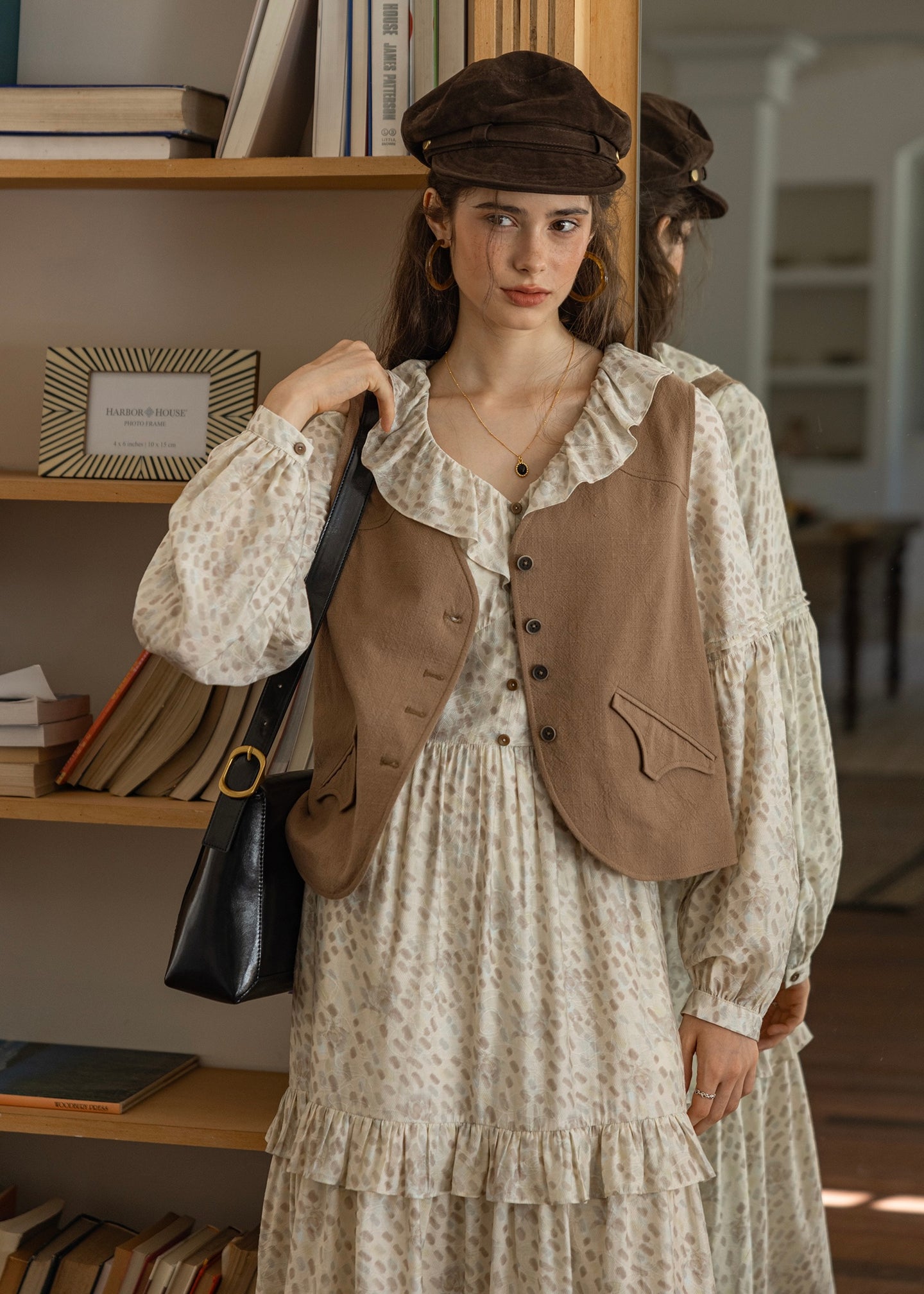 Classic Vintage Layered Vest(2COLOR)