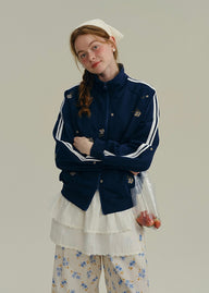 Little Blossom Vintage Zip Track Jacket