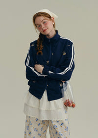 Little Blossom Vintage Zip Track Jacket