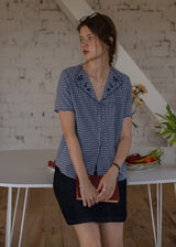 Montmartre Embroidered Tie-Front Cotton Blouse