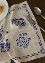 Sea Etching Fabric Mat|Tablecloth & Wall Decor