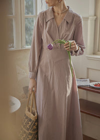 Lavender Quiet Fold Vintage Shirt Dress
