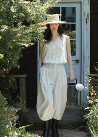 Élise Eyelet Lace Sleeveless Blouse