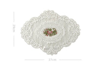 Heirloom Bloom Lace Mat|Vintage Embroidered Floral Placemat