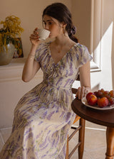 Wisteria Bloom Dress | Romantic Lavender Floral Summer Dress