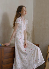Petal Notes Vintage Embroidered Lace Dress