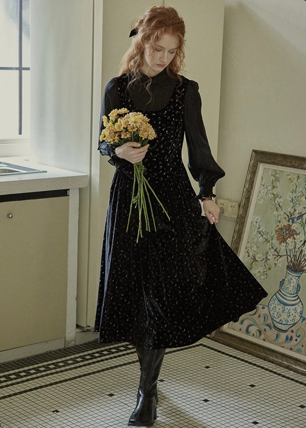 Nocturne Velvet Layered Dress