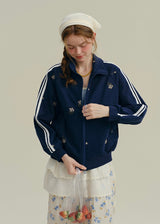 Little Blossom Vintage Zip Track Jacket