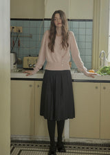 Romantic Wrap Button Knit Cardigan(2COLOR)