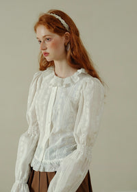 Sweet Petal Puff oft Vintage Feminine Blouse
