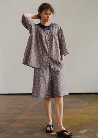 Moonmist Floral Cotton Gauze Peter Pan Pajama Set