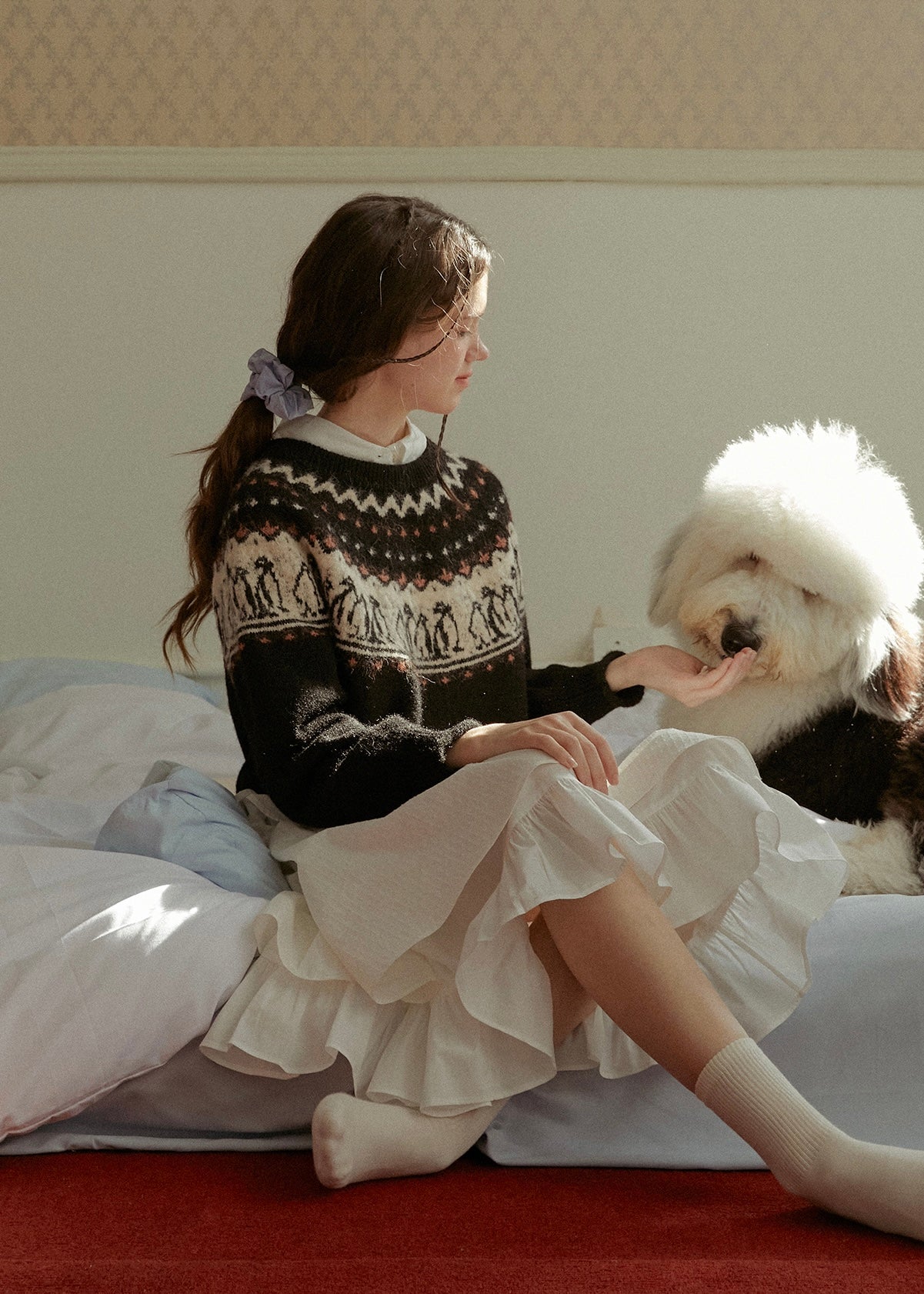 Cozy Winter Fair Isle Pullover Vintage Knit Sweater(2COLOR)